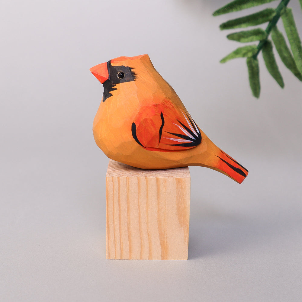 Hand Carved Cardinal Bird, Unique Gift for Loved Ones (ONLINE ORDER ONLY)