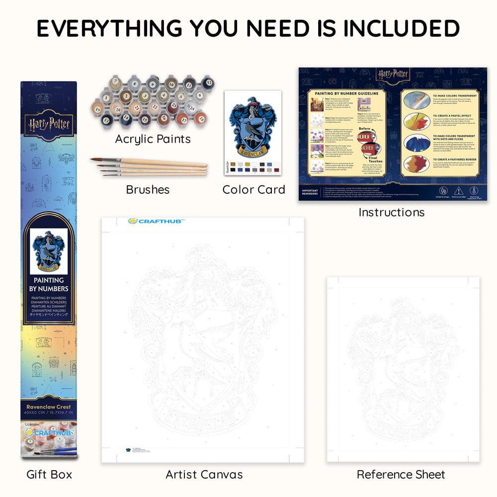 Ravenclaw Crest - Paint By Numbers Kit (ONLINE ORDER ONLY)
