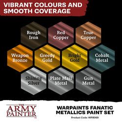 The Army Painter - Warpaint: Fanatic Metallics Paint Set (10 colors) (Online Order Only)