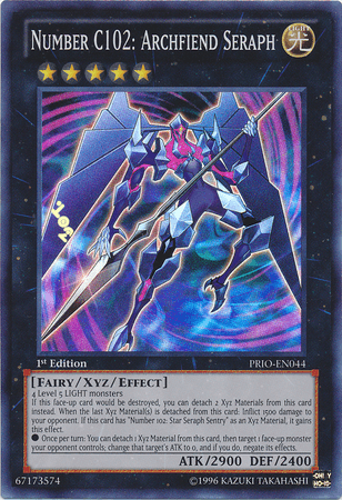 Number C102: Archfiend Seraph [PRIO-EN044] Super Rare (ONLINE ORDER ONLY)