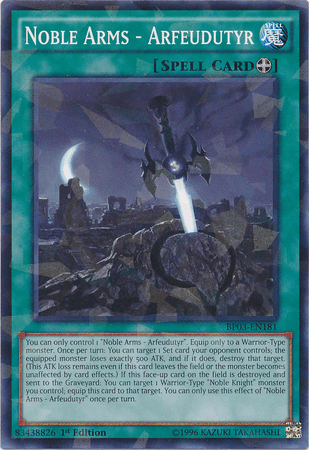 Noble Arms - Arfeudutyr [BP03-EN181] Shatterfoil Rare (ONLINE ORDER ONLY)