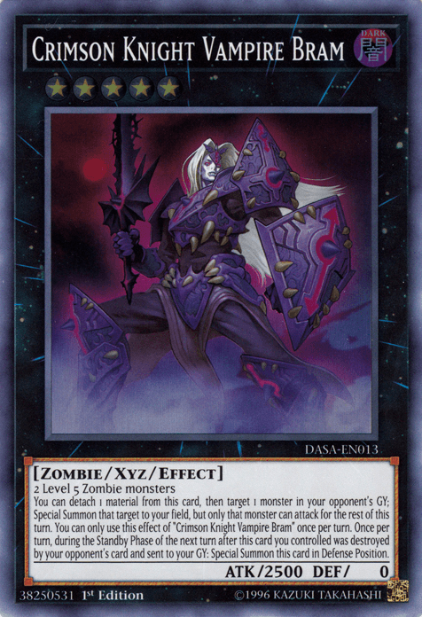 Crimson Knight Vampire Bram [DASA-EN013] Super Rare (ONLINE ORDER ONLY)