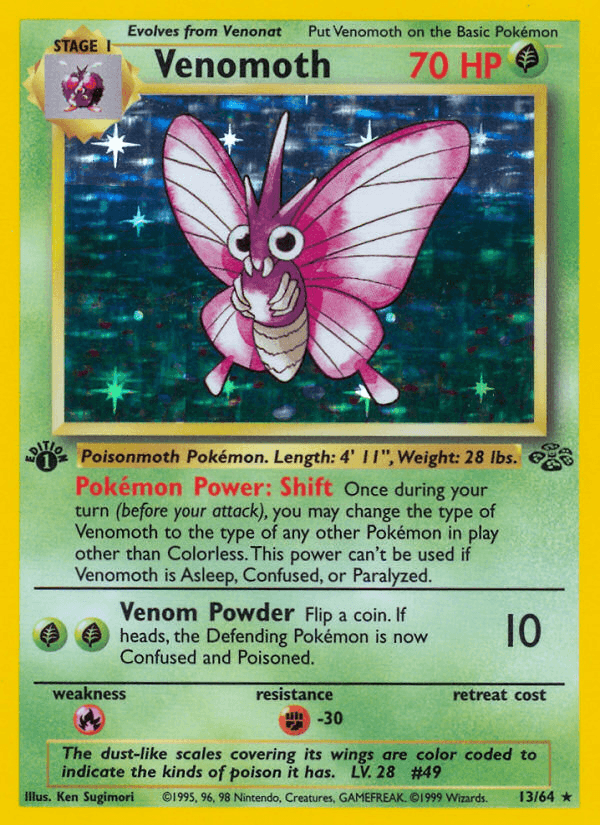 Venomoth (13/64) [Jungle 1st Edition] (Online Only)