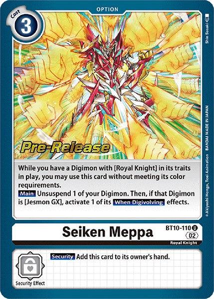 Seiken Meppa [BT10-110] [Xros Encounter Pre-Release Cards] (ONLINE ORDER ONLY)