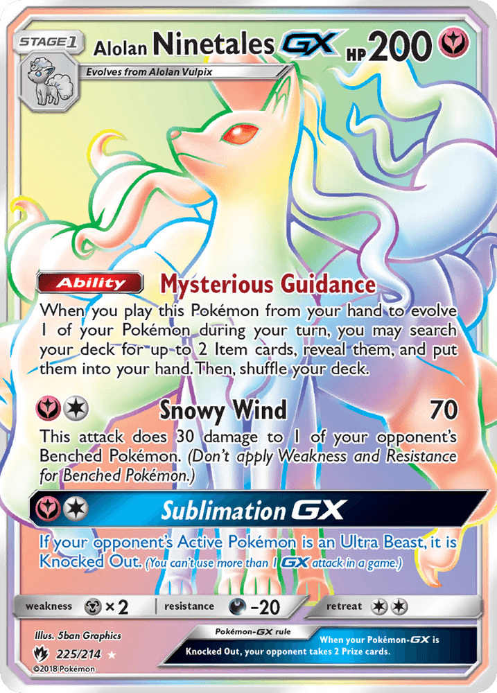 Alolan Ninetales GX (225/214) [Sun & Moon: Lost Thunder] (Online Only)