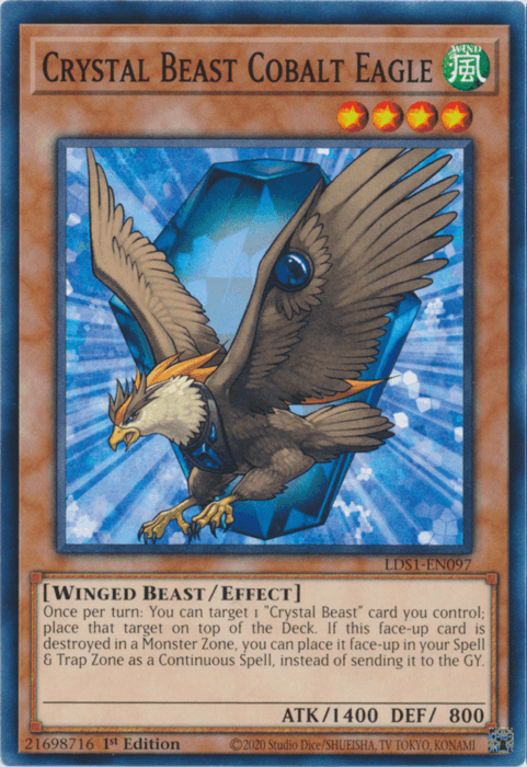 Crystal Beast Cobalt Eagle [LDS1-EN097] Common (ONLINE ORDER ONLY)