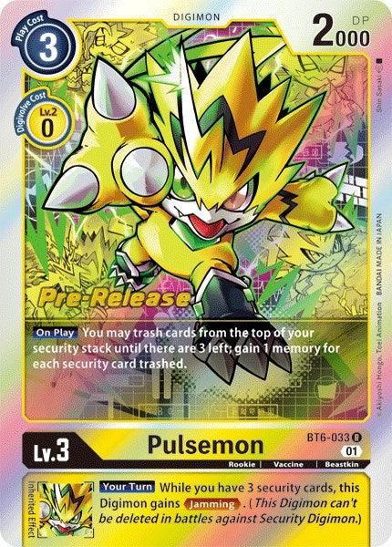 Pulsemon [BT6-033] [Double Diamond Pre-Release Cards] (ONLINE ORDER ONLY)