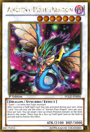 Ancient Pixie Dragon [PGLD-EN006] Gold Secret Rare (ONLINE ORDER ONLY)
