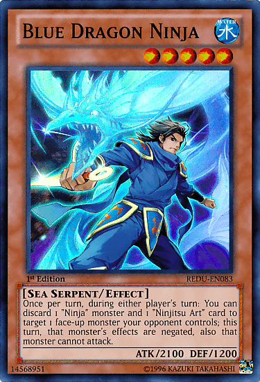 Blue Dragon Ninja [REDU-EN083] Super Rare (ONLINE ORDER ONLY)