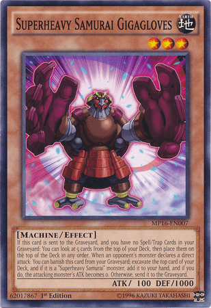 Superheavy Samurai Gigagloves [MP16-EN007] Common (ONLINE ORDER ONLY)