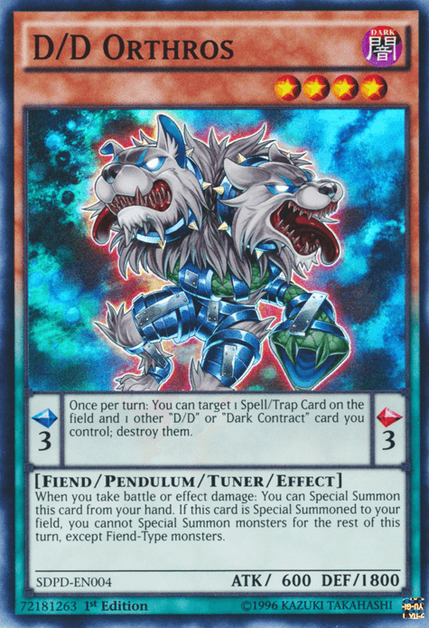 D/D Orthros [SDPD-EN004] Super Rare (ONLINE ORDER ONLY)