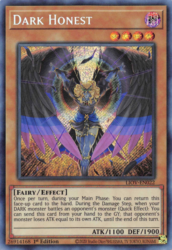 Dark Honest [LIOV-EN022] Secret Rare (ONLINE ORDER ONLY)