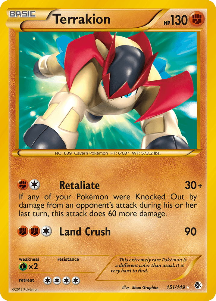 Terrakion (151/149) [Black & White: Boundaries Crossed] (Online Only)