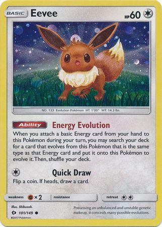 Eevee (101/149) (Cosmos Holo) [Sun & Moon: Base Set] (Online Only)