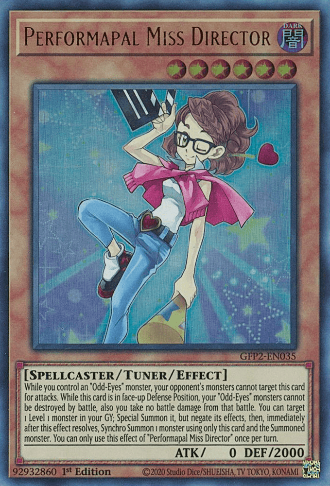 Performapal Miss Director [GFP2-EN035] Ultra Rare (ONLINE ORDER ONLY)