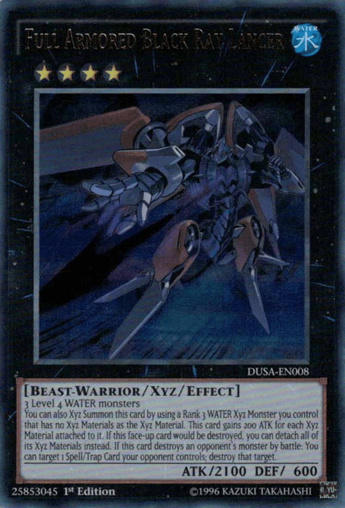 Full Armored Black Ray Lancer [DUSA-EN008] Ultra Rare (ONLINE ORDER ONLY)