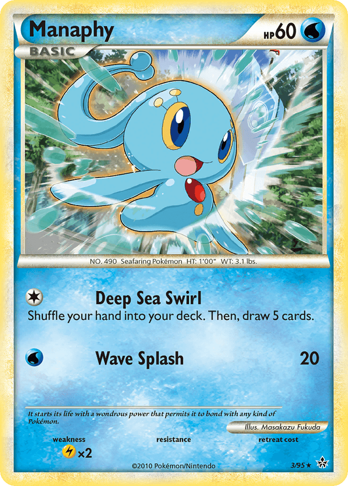 Manaphy (3/95) [HeartGold & SoulSilver: Unleashed] (Online Only)