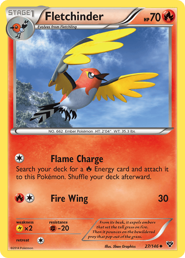 Fletchinder (27/146) [XY: Base Set] (Online Only)