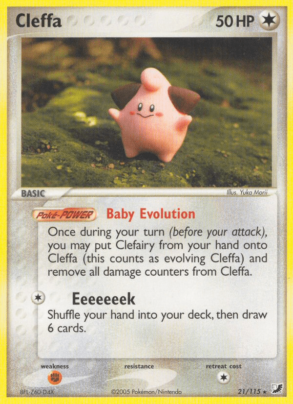 Cleffa (21/115) [EX: Unseen Forces] (Online Only)
