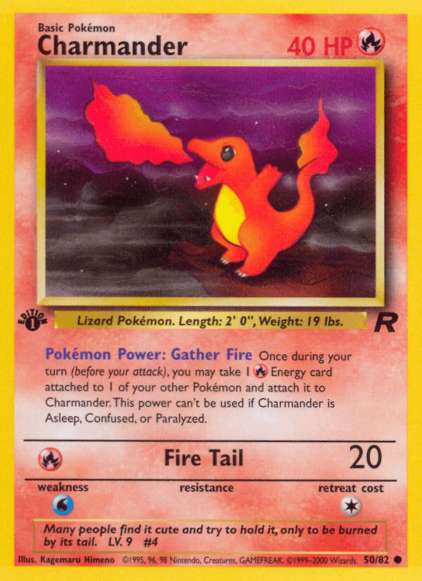 Charmander (50/82) [Team Rocket 1st Edition] (Online Only)