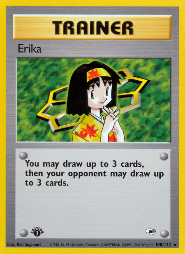 Erika (100/132) [Gym Heroes 1st Edition] (Online Only)