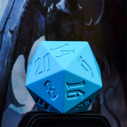 Large Blue Silicone d20 Dice 55mm | RPG Dice Novelty Piece (Online Only)