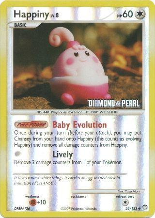 Happiny (52/123) [Burger King Promos: 2008 Collection] (Online Only)