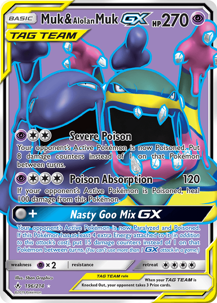 Muk & Alolan Muk GX (196/214) [Sun & Moon: Unbroken Bonds] (Online Only)