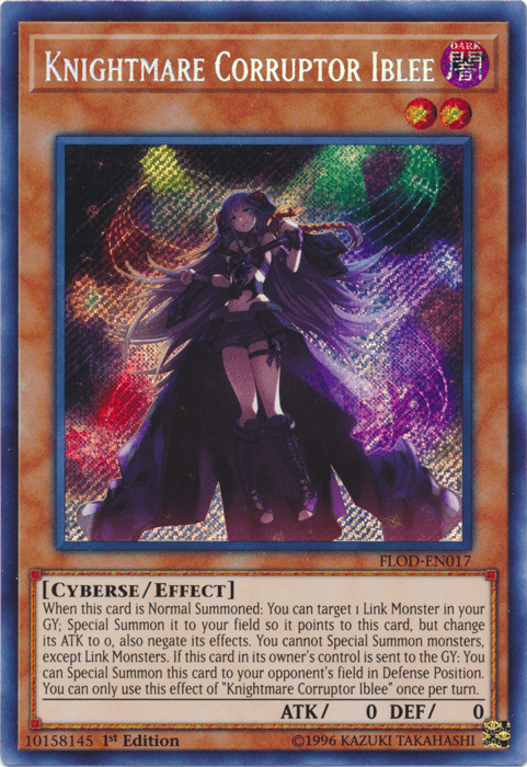 Knightmare Corruptor Iblee [FLOD-EN017] Secret Rare (ONLINE ORDER ONLY)