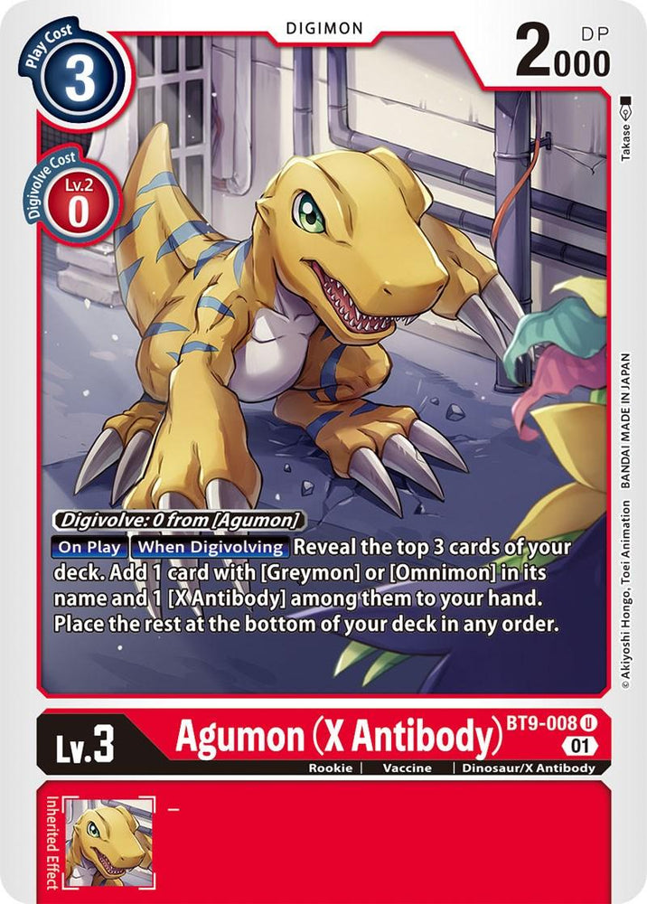 Agumon (X Antibody) [BT9-008] [X Record] (ONLINE ORDER ONLY)