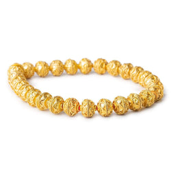 8mm 22kt Gold plated Copper Bead Cap Simple Arch 8 inch 54 pieces (ONLINE ORDER ONLY)