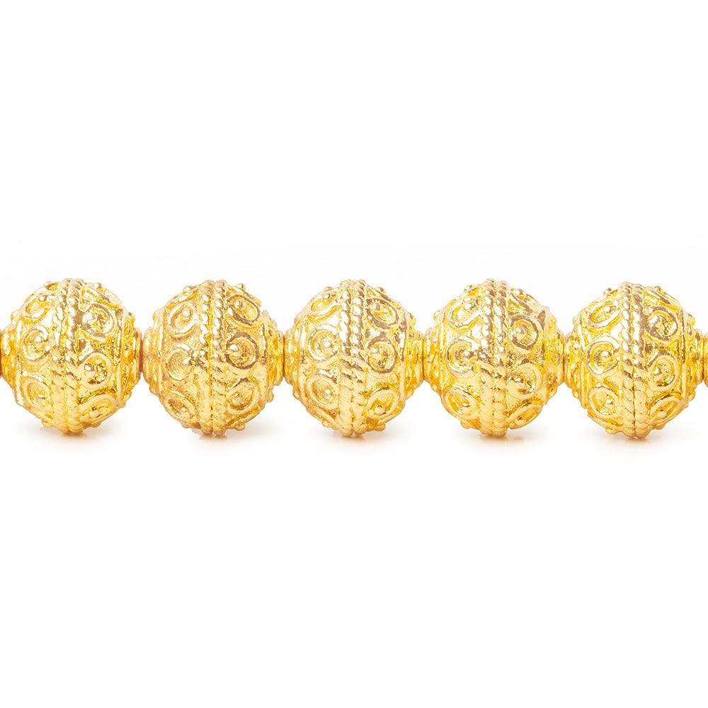 8mm 22kt Gold plated Copper Round Beads 8 inch 28 beads (ONLINE ORDER ONLY)