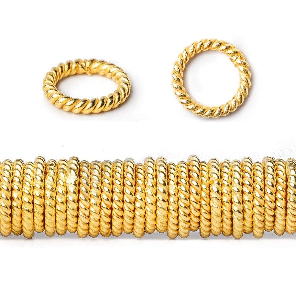 8mm 22kt Gold Plated Copper Twisted Jump ring 8 inch 140 pieces (ONLINE ORDER ONLY)
