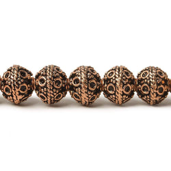 8mm Antiqued Copper Beads Roval Persian Circle 8 inch 28 pcs (ONLINE ORDER ONLY)