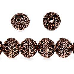 8mm Antiqued Copper Beads Roval Persian Circle 8 inch 28 pcs (ONLINE ORDER ONLY)