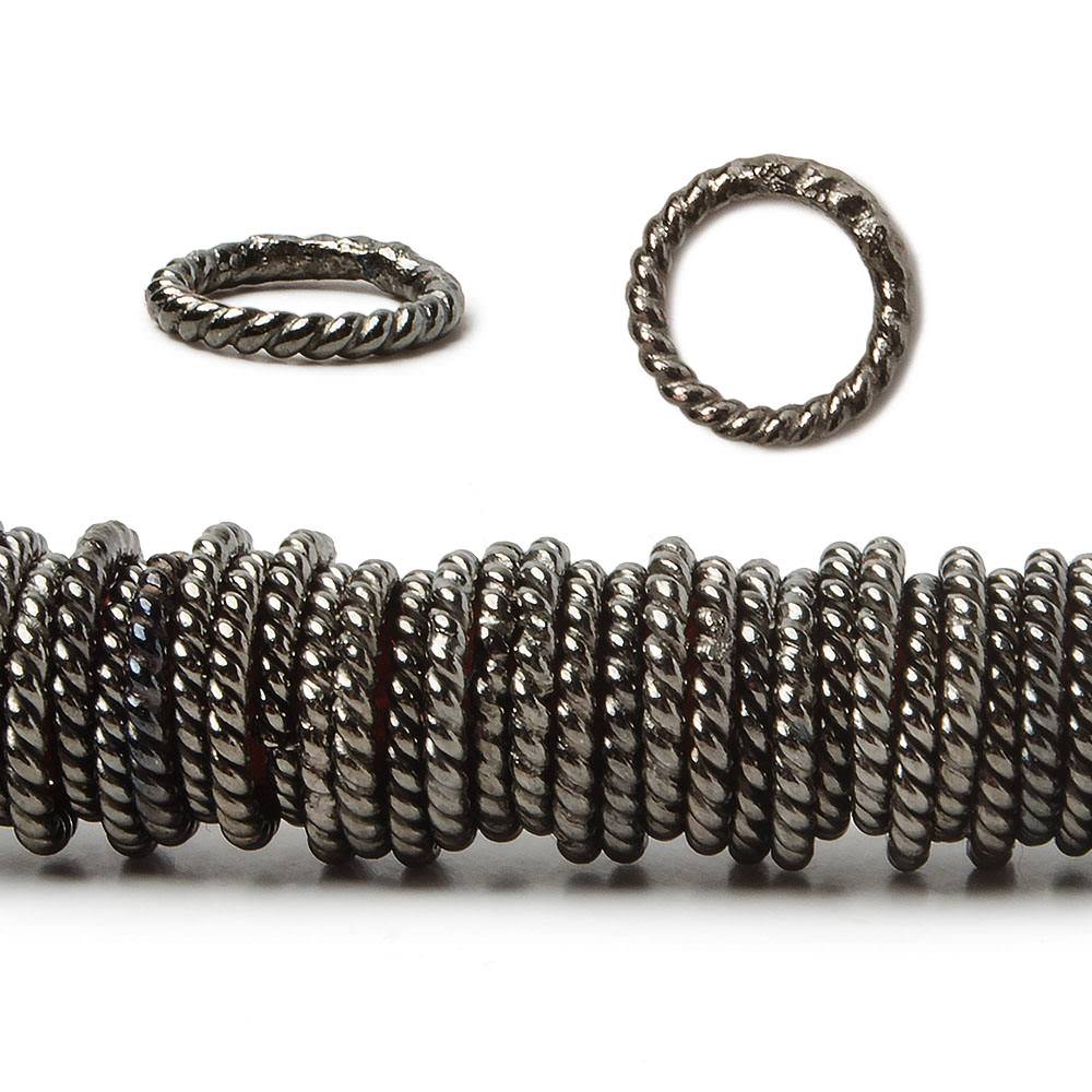 8mm Black Gold Plated Copper Twisted Jump ring 8 inch 140 pieces (ONLINE ORDER ONLY)