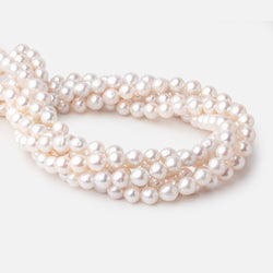 8mm Creamy White Baroque Freshwater Pearls 15.5 inch 48 Beads AA (ONLINE ORDER ONLY)