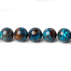 8mm Dark Chrysocolla Plain Rounds 15.5 inch 50 beads AA (ONLINE ORDER ONLY)