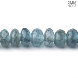 8mm Light Moss Aquamarine 2mm Large Hole Faceted Rondelle Beads 8 inch 36 pieces AAA (ONLINE ORDER ONLY)
