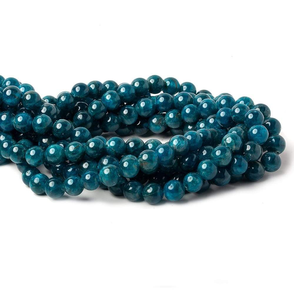 8mm Neon Apatite Plain Rounds 16 inch 51 beads A (ONLINE ORDER ONLY)