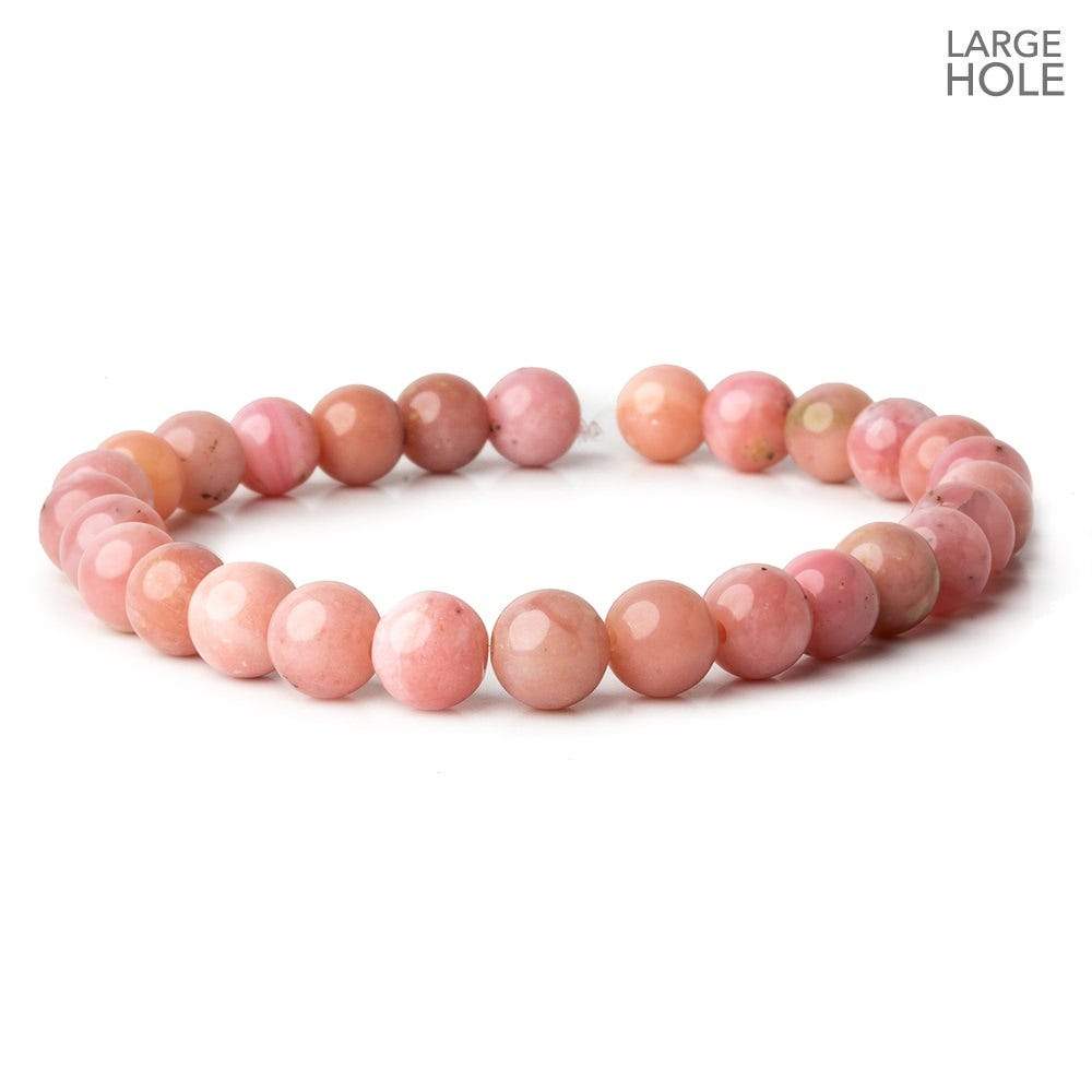 8mm Pink Peruvian Opal Plain Rounds 1mm Drill Hole 8 inch 28 pieces AAA+ (ONLINE ORDER ONLY)