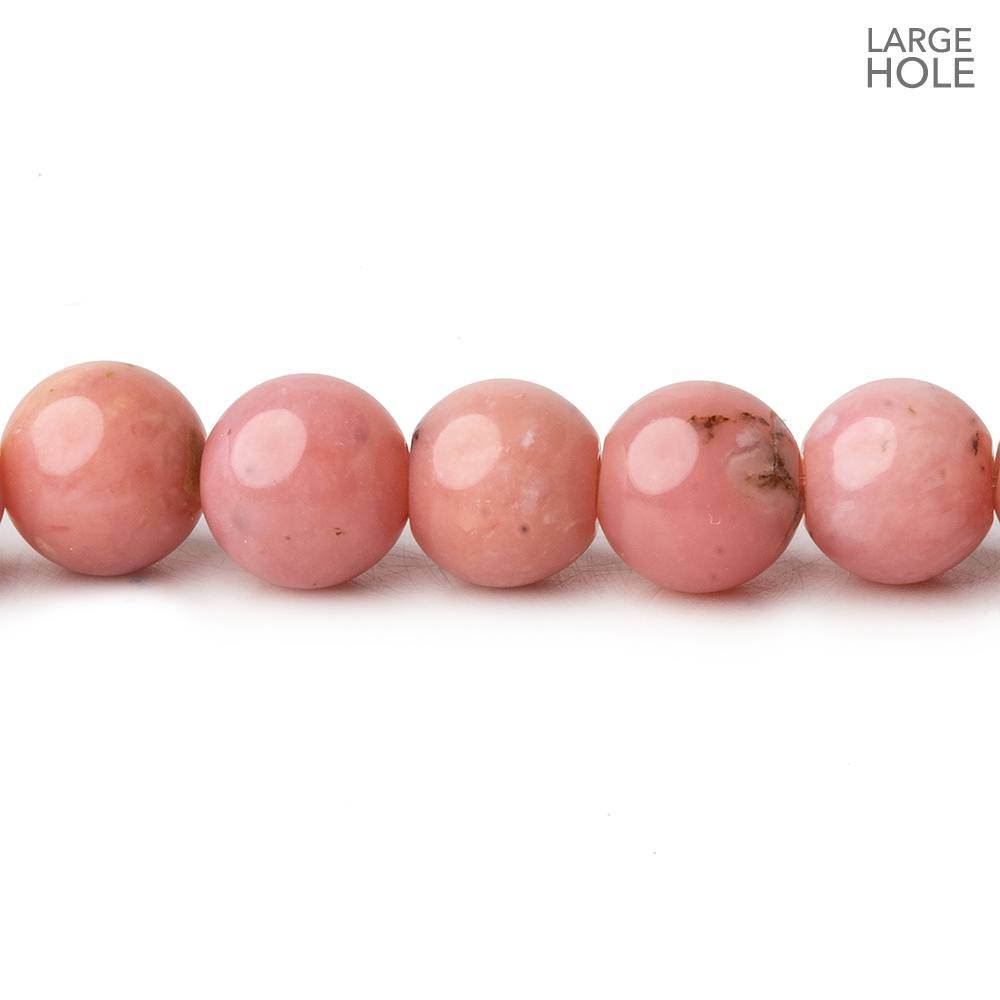 8mm Pink Peruvian Opal Plain Rounds 1mm Drill Hole 8 inch 28 pieces AAA+ (ONLINE ORDER ONLY)