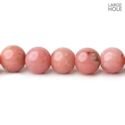 8mm Pink Peruvian Opal Plain Rounds 1mm Drill Hole 8 inch 28 pieces AAA+ (ONLINE ORDER ONLY)