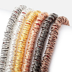 8mm Plain Mobius Large Hole Spacer Beads 8 inch 93 pieces (ONLINE ORDER ONLY)