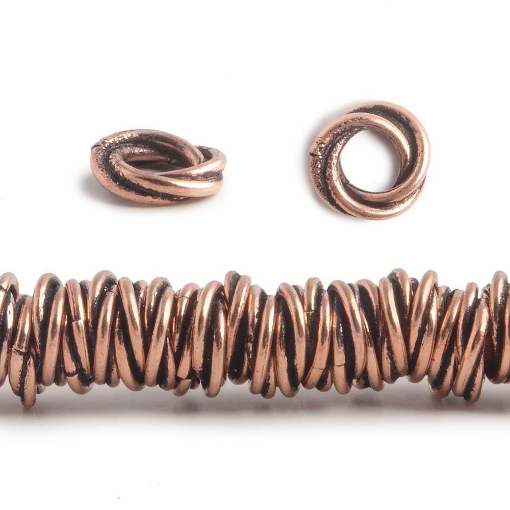 8mm Plain Mobius Large Hole Spacer Beads 8 inch 93 pieces (ONLINE ORDER ONLY)
