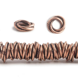 8mm Plain Mobius Large Hole Spacer Beads 8 inch 93 pieces (ONLINE ORDER ONLY)