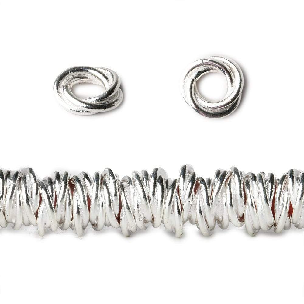 8mm Plain Mobius Large Hole Spacer Beads 8 inch 93 pieces (ONLINE ORDER ONLY)