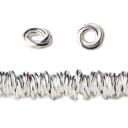 8mm Plain Mobius Large Hole Spacer Beads 8 inch 93 pieces (ONLINE ORDER ONLY)