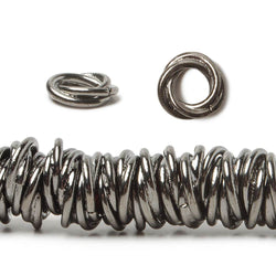 8mm Plain Mobius Large Hole Spacer Beads 8 inch 93 pieces (ONLINE ORDER ONLY)
