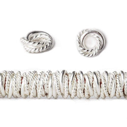 8mm Plain & Twist Mobius Large Hole Spacer Beads 8 inch Strand (ONLINE ORDER ONLY)
